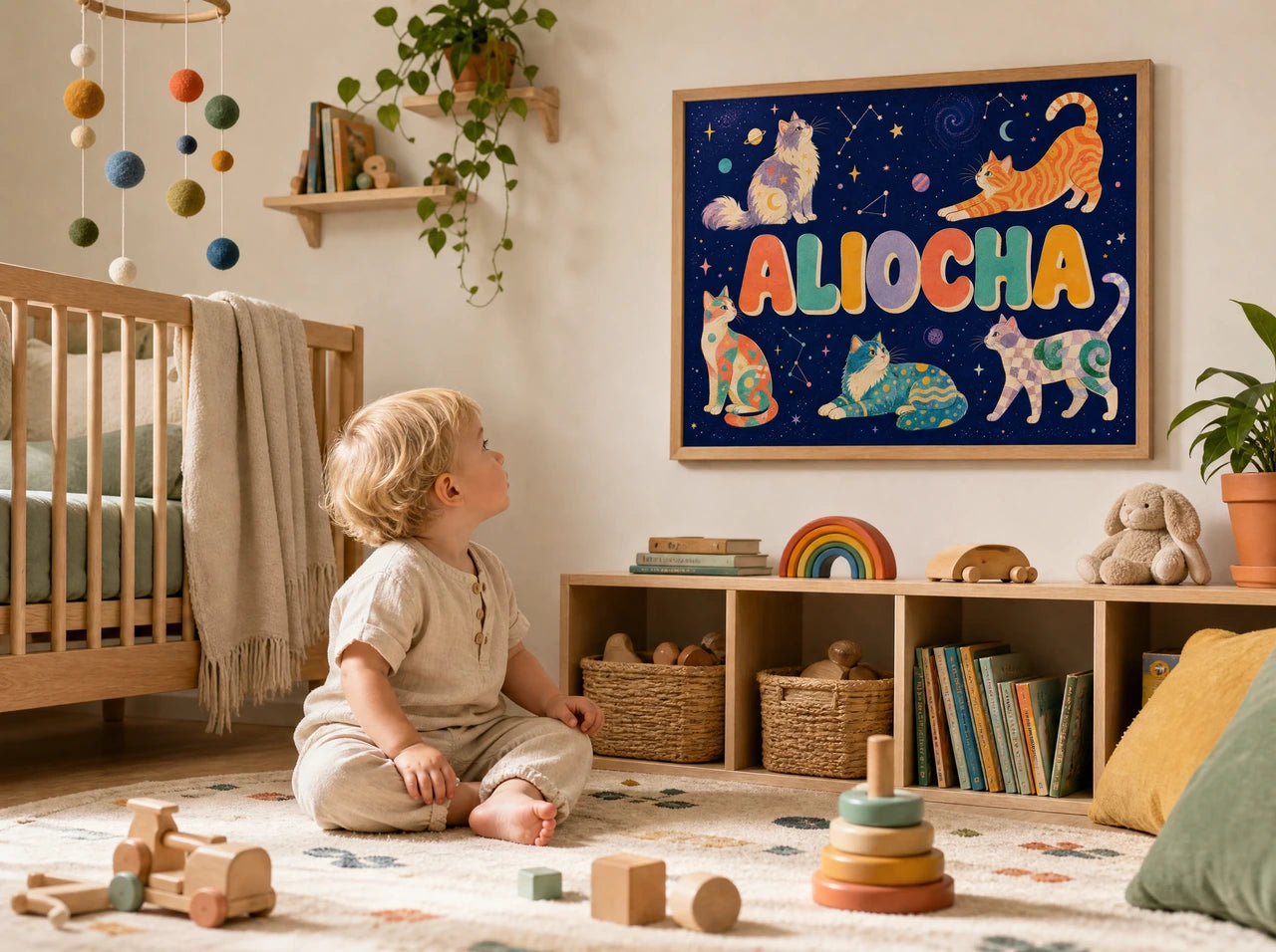 Une affiche personnalisée dans une chambre d’enfant